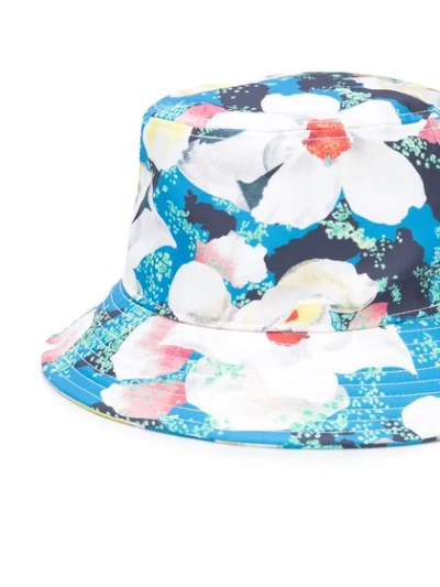 Shop Kenzo Floral-print Bucket Hat In Blue