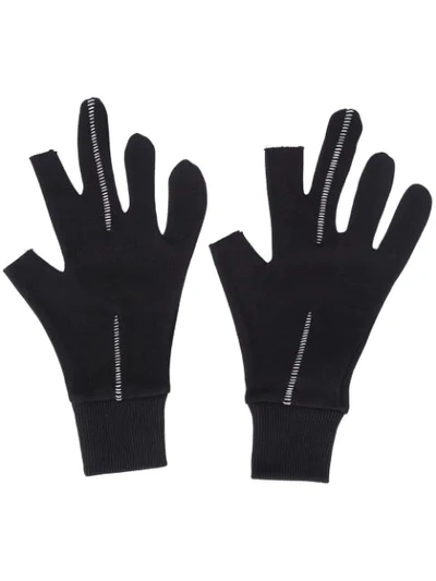 Shop Thom Krom Contrast-stitch Gloves In Black