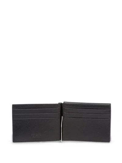 Shop Prada Snap-fastening Wallet In Grey