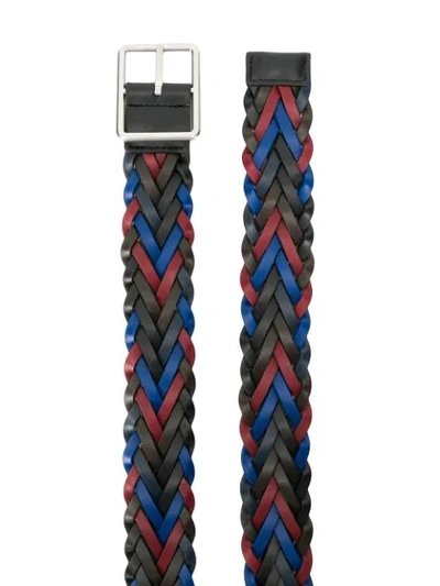 Paul Smith Woven Belt In Blue