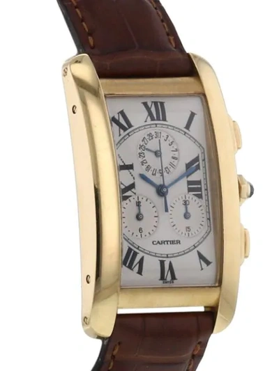 Pre-owned Cartier 2000  Tank Américaine 27mm In White