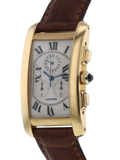 Pre-owned Cartier 2000  Tank Américaine 27mm In White