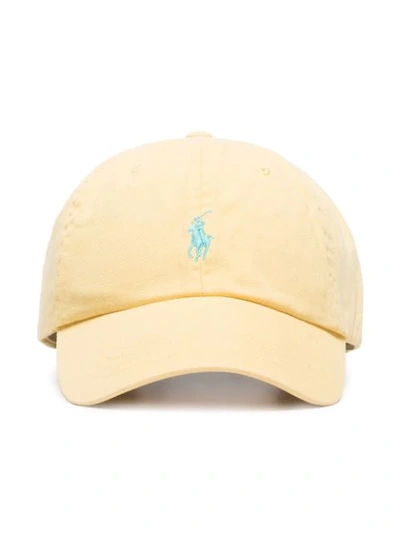 Shop Polo Ralph Lauren Logo-embroidered Cap In Yellow