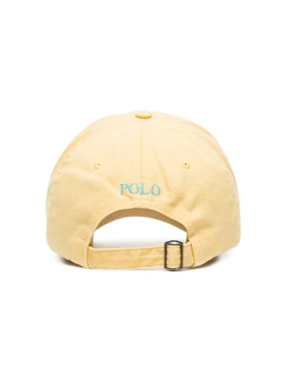 Shop Polo Ralph Lauren Logo-embroidered Cap In Yellow