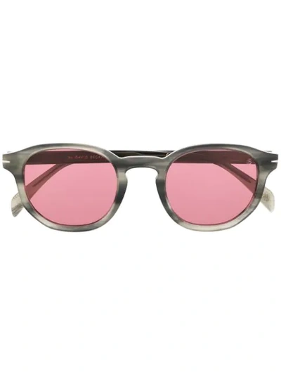 Shop David Beckham Eyewear Db 1007/s Geometric Panto Sunglasses In Grey