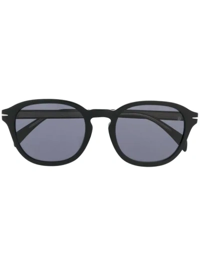 Shop David Beckham Eyewear Angular Frame Sunglasses In Black
