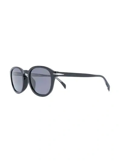 Shop David Beckham Eyewear Angular Frame Sunglasses In Black