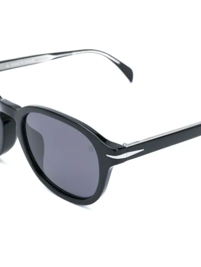 David Beckham Eyewear Angular Frame Sunglasses In Black
