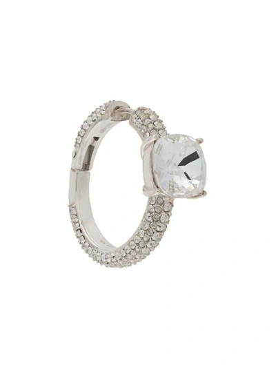 Shop Ambush Solitaire Crystal-embellished Single Earring In Silver