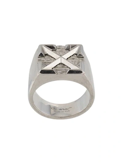 Shop Off-white Arrows Ring In Silver