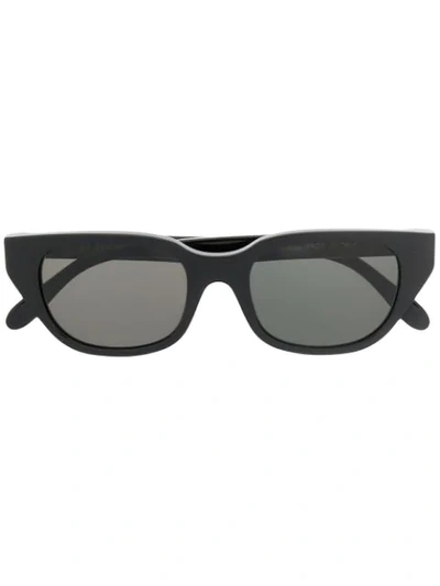 Shop Retrosuperfuture Dark Wayfarer Sunglasses In Black
