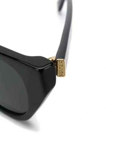 Shop Retrosuperfuture Dark Wayfarer Sunglasses In Black