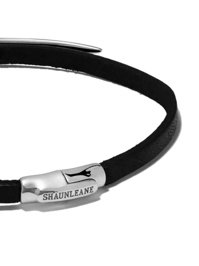 Shop Shaun Leane Arc Wrap Leather Bracelet In Sterling Silver