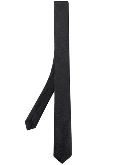 Shop Saint Laurent Skinny Tie In Black