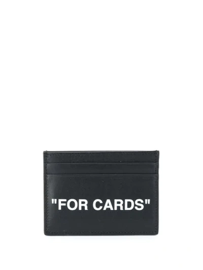 Shop Off-white Quote Card Holder In Black