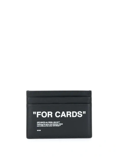 Shop Off-white Quote Card Holder In Black