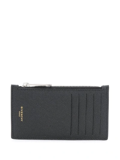 Shop Givenchy Pebbled Effect Top Zip Wallet In Black
