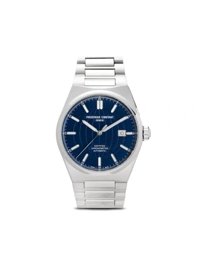 Shop Frederique Constant Highlife Automatic Cosc 41mm In Blue