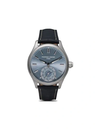 Shop Frederique Constant Horological Smartwatch Gents Classics 42mm In Light Blue Color Dial With Sunray Decoration