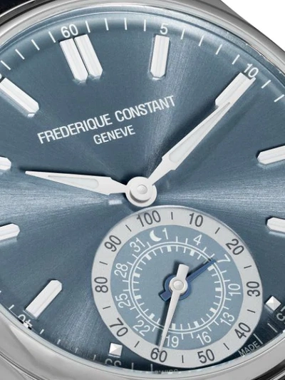 Shop Frederique Constant Horological Smartwatch Gents Classics 42mm In Light Blue Color Dial With Sunray Decoration