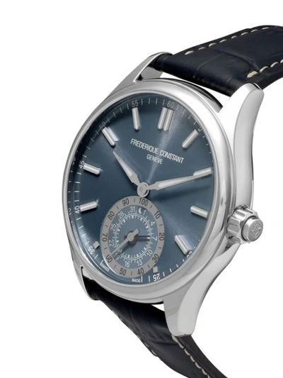 Shop Frederique Constant Horological Smartwatch Gents Classics 42mm In Light Blue Color Dial With Sunray Decoration