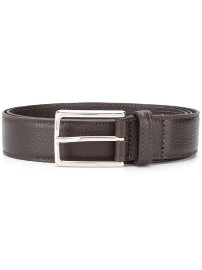 Shop Etro Square-buckle Belt In Brown