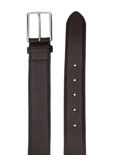 Shop Etro Square-buckle Belt In Brown