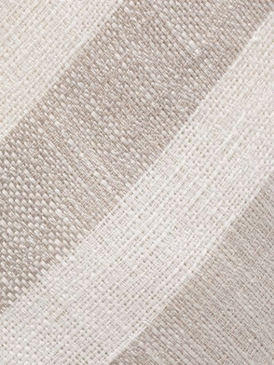Brunello Cucinelli Stripe-pattern Pointed Tie In Neutrals
