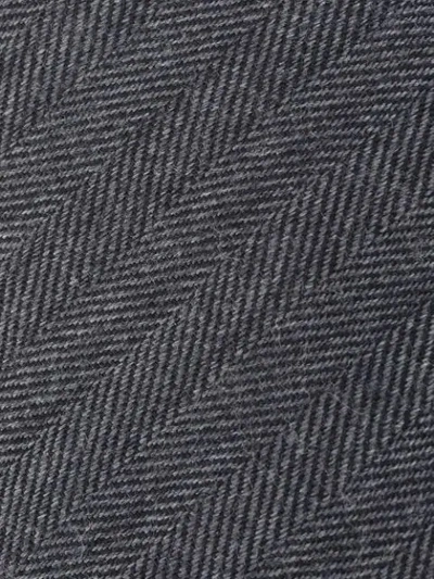Brunello Cucinelli Adjustable Chevron Tie In Grey