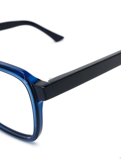 Shop Cutler And Gross Square Frame Glasses In Blue