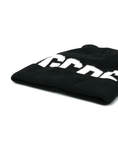 Shop Gcds Logo Knit Beanie In Black