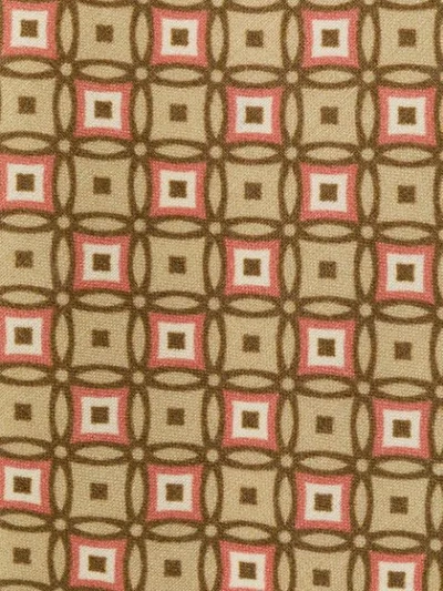Lardini Geometric Print Silk Tie In Neutrals