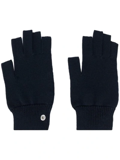 Shop Rick Owens Performa Mitten Gloves In Blue