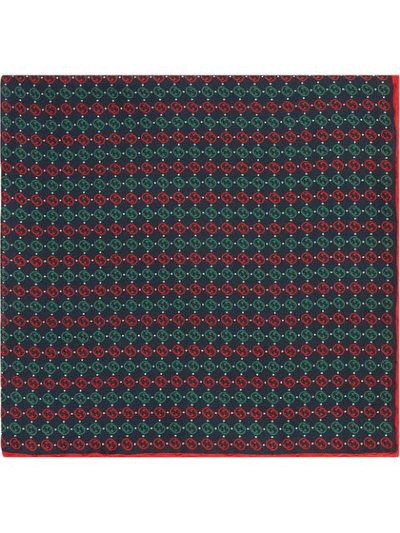 Shop Gucci Interlocking G Logo Pocket Square In Blue