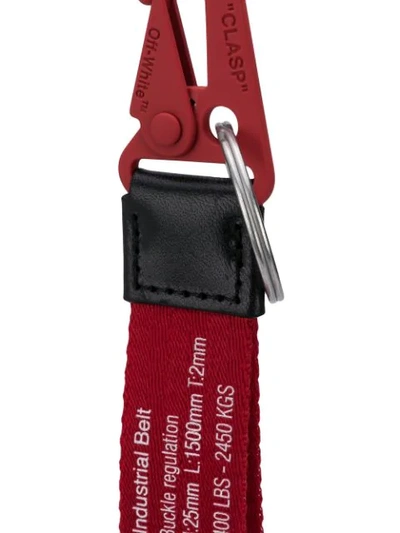 Shop Off-white Industrial Neck Keyring In Red