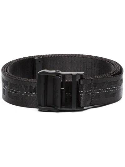 Black Industrial Logo Belt