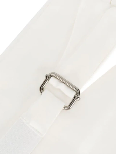 Shop Brunello Cucinelli Buckled Neck Tie In White