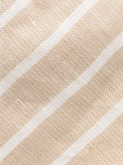 Brunello Cucinelli Striped-print Pointed Tie In Neutrals