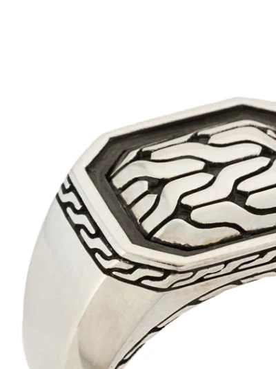 Shop John Hardy Classic Chain Signet Ring In Silver