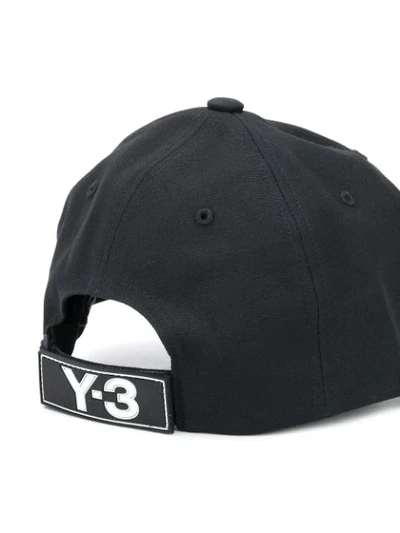 Shop Y-3 Canvas Baseball Cap In Black