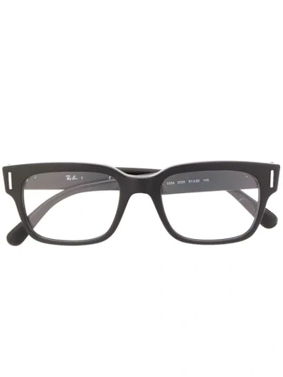 Shop Ray Ban Square-frame Glasses In Black