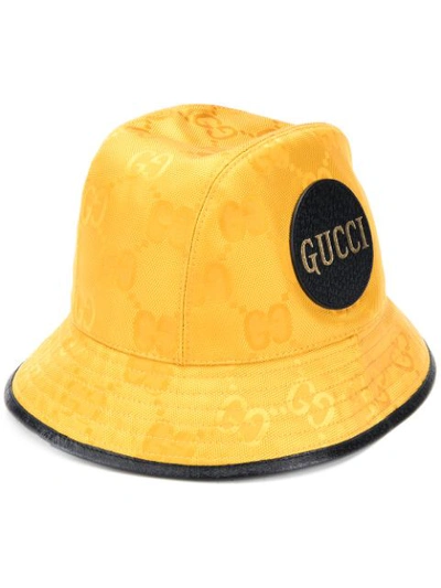Shop Gucci Off The Grid Fedora Bucket Hat In Yellow