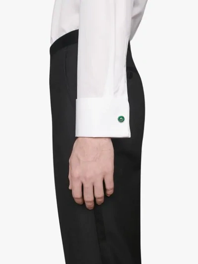 Shop Gucci Interlocking G Cufflinks In Green
