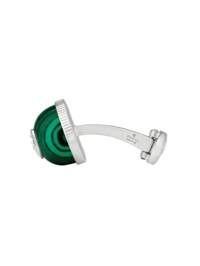 Shop Gucci Interlocking G Cufflinks In Green