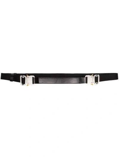 Shop Alyx Double-buckle Rollercoaster Belt In Black