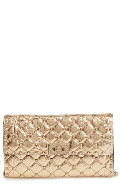 Shop Valentino Rockstud Spike Wallet On A Chain In Mekong