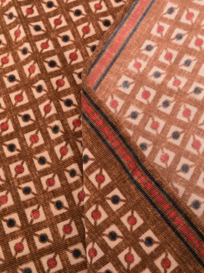 Brunello Cucinelli Geometric-print Square Scarf In Brown
