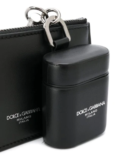 Shop Dolce & Gabbana Cardholder And Airpods Case In Black