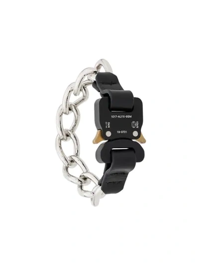 Shop Alyx Buckle Detail Chain Bracelet In Black