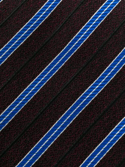 Shop Kiton Striped Tie In Brown